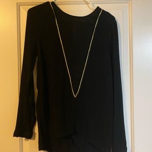 Long black sleeve fashion top